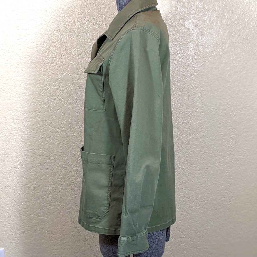 Sanctuary Green Shacket Four Pocket Button Down - Picture 4 of 11